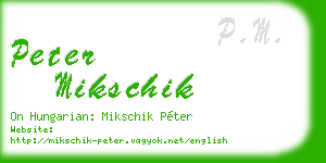 peter mikschik business card